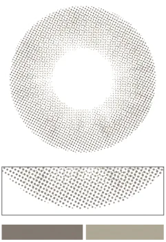 1MONTHハーフタイプカラコン「Fade Gray（フェードグレー）」のレンズデザイン｜カラコン 激安