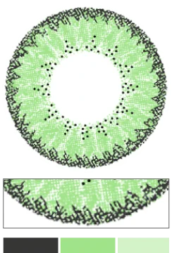 1MONTH高発色タイプカラコン「Classy Green（クラッシーグリーン）」のレンズデザイン｜カラコン 激安