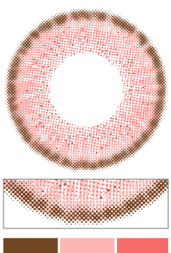 1MONTH高発色タイプカラコン「Renel Pink（レネルピンク）」のレンズデザイン｜カラコン 激安
