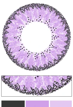 1MONTH高発色タイプカラコン「Classy Violet（クラッシーバイオレット）」のレンズデザイン｜カラコン 激安