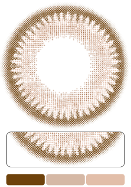 1MONTHナチュラルタイプカラコン「Rocher Brown（ロシェブラウン）」のレンズデザイン｜カラコン 激安