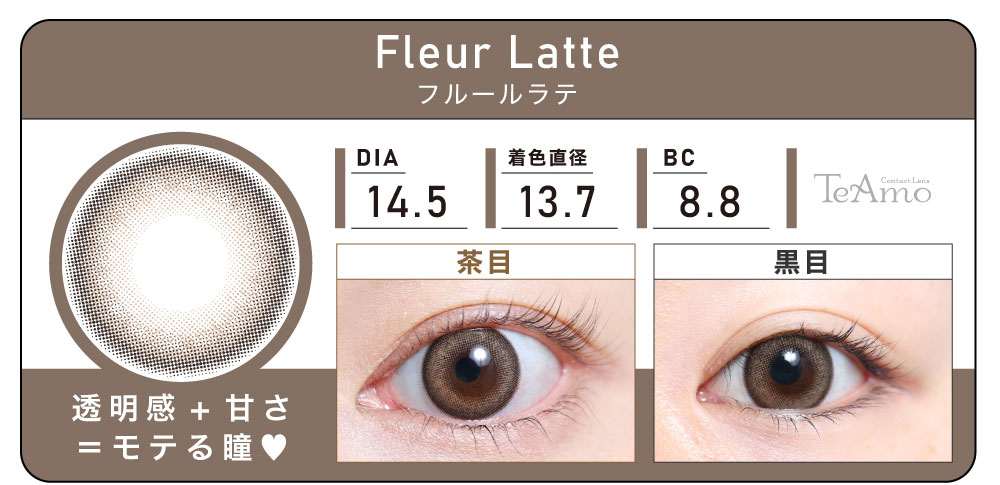 1DAY 2箱まとめ買い「Fleur Latte（フルールラテ）」の紹介｜カラコン ワンデー