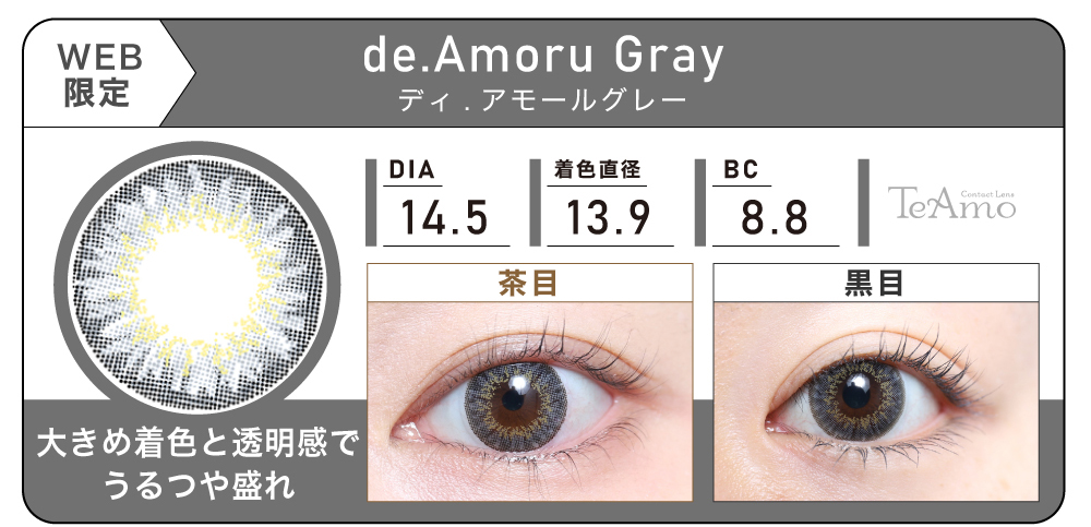 1MONTH 2SETまとめ買い「de.Amoru Gray（ディ.アモールグレー）」の紹介