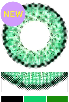 1MONTH高発色タイプカラコン「Renel Green（レネルグリーン）」のレンズデザイン｜カラコン 激安