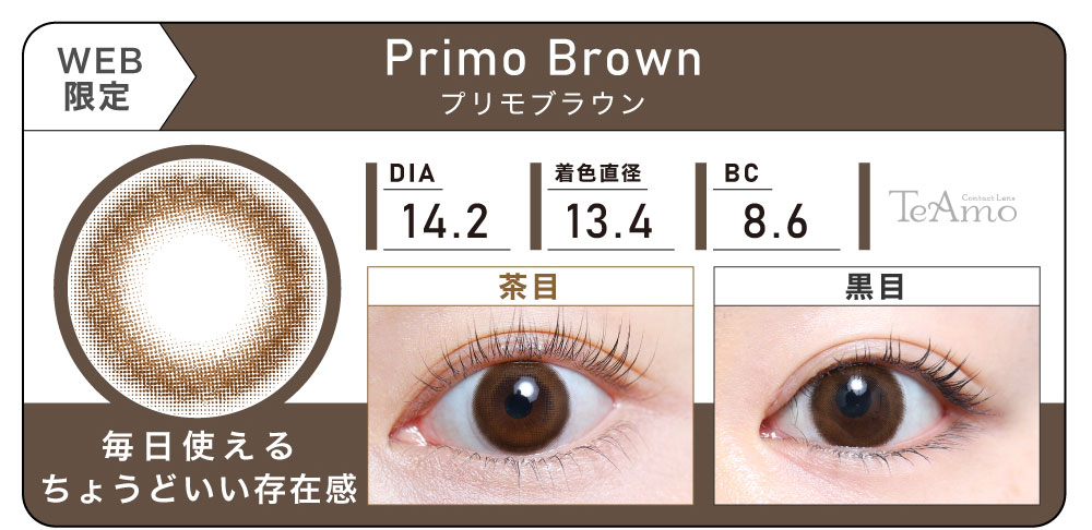 1DAY 4箱まとめ買い「Primo Brown（プリモブラウン）」の紹介｜カラコン ワンデー