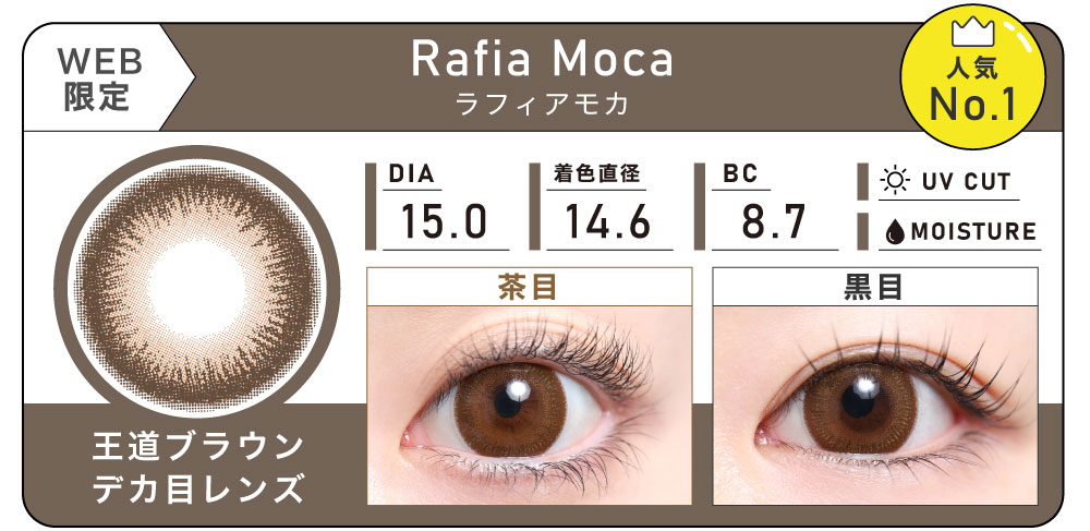 1DAY 4箱まとめ買い「Rafia Moca（ラフィアモカ）」の紹介｜カラコン ワンデー