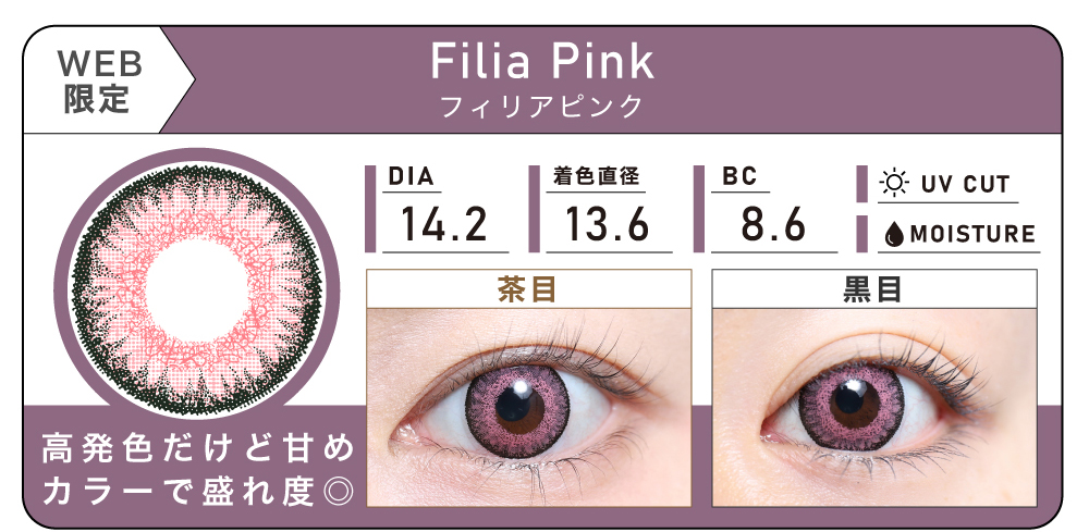 1DAY 6箱まとめ買い「Filia Pink（フィリアピンク）」の紹介｜カラコン ワンデー