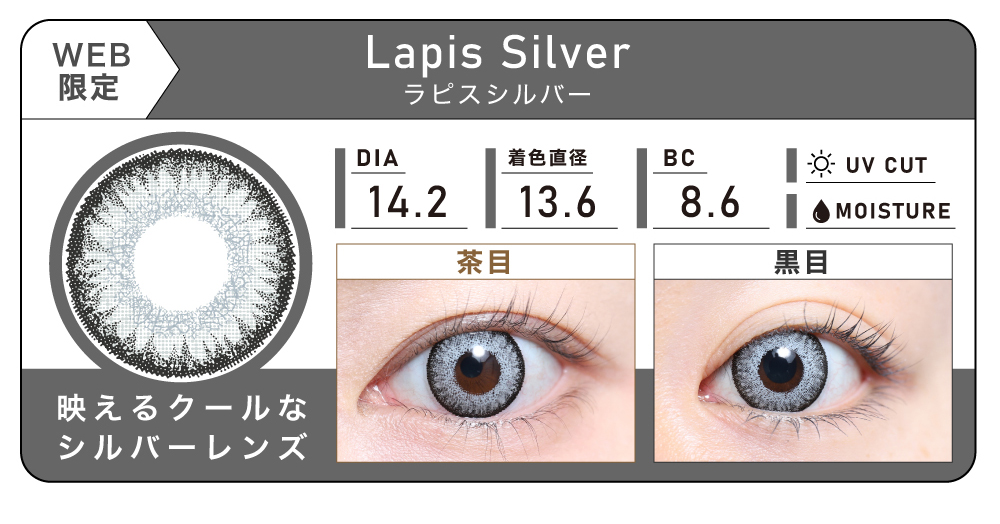 1DAY 6箱まとめ買い「Lapis Silver（ラピスシルバー）」の紹介｜カラコン ワンデー
