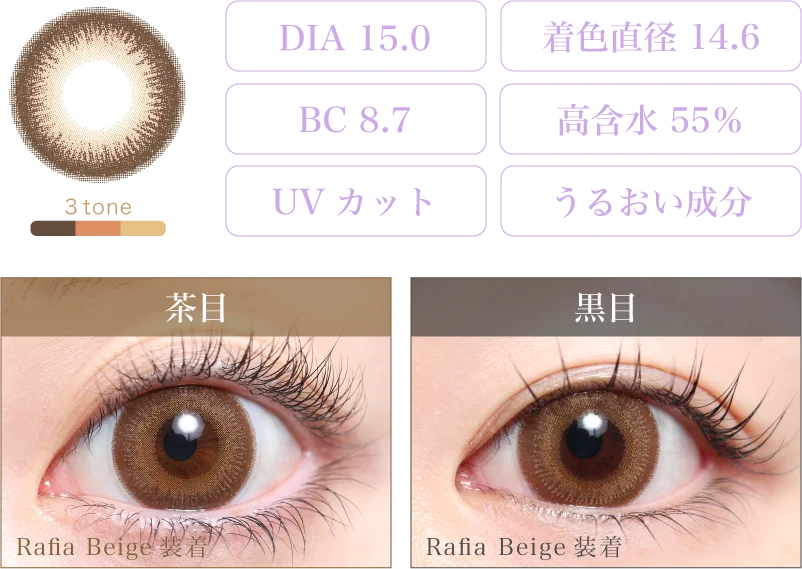 Rafia Beige 着画＆スペック