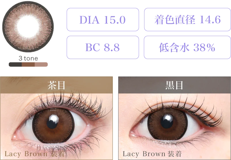 Lacy Brown 着画＆スペック