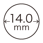 レンズ直径：14.0mmサーチアイコン