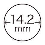 レンズ直径：14.2mmサーチアイコン