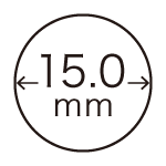 レンズ直径：15.0mmサーチアイコン