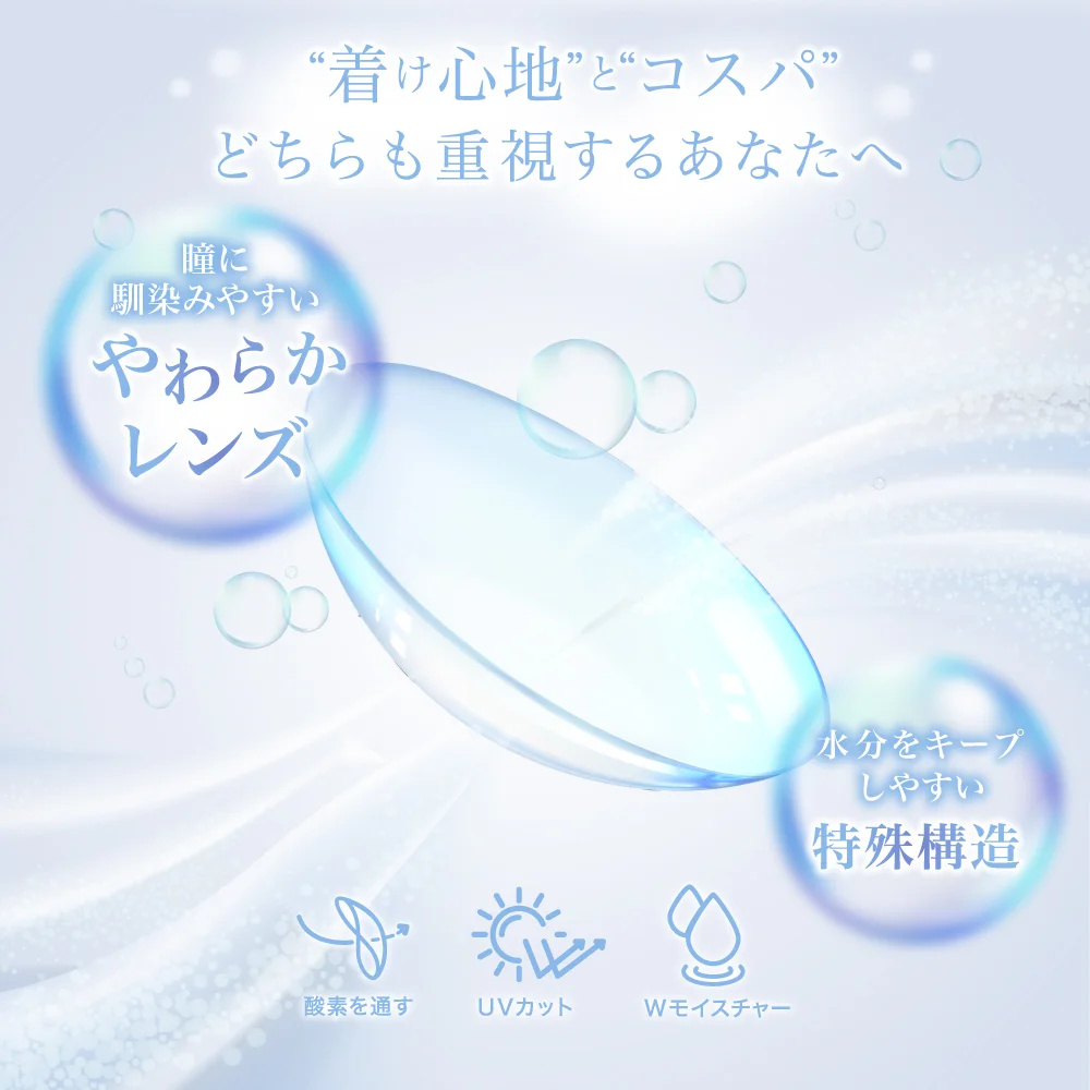 TeAmo CLEAR 2WEEK 低コストの説明図