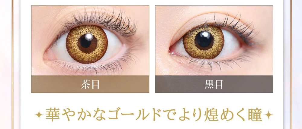 華やかなゴールドでより煌めく瞳