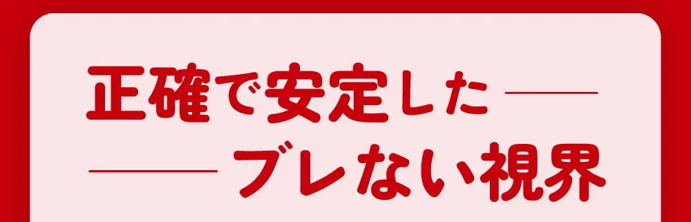 確定で安定したブレない視界