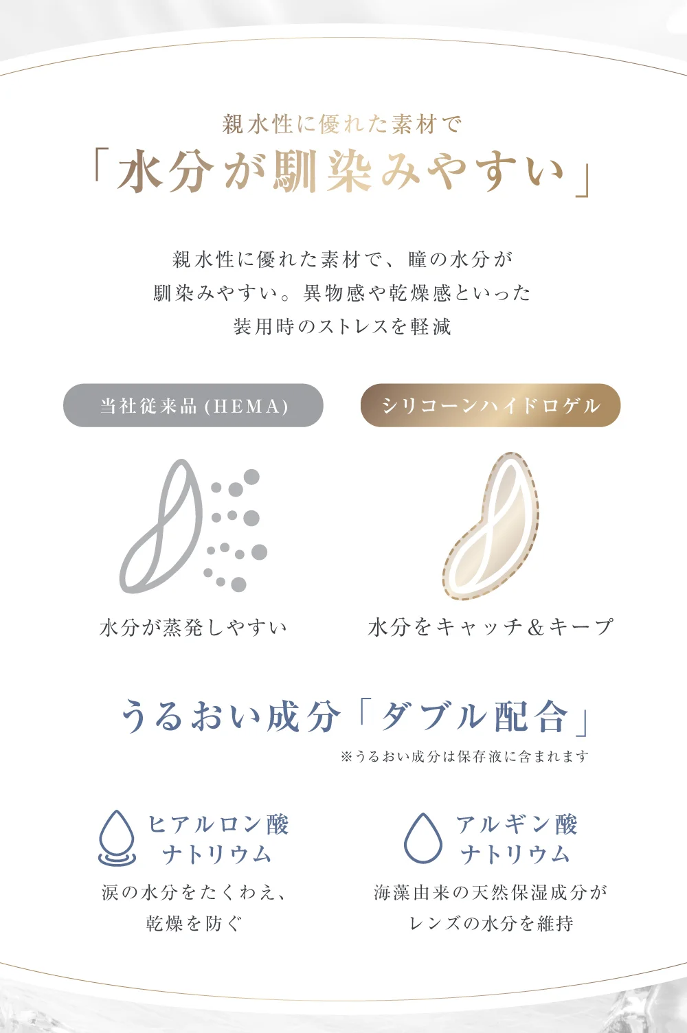 親水性に優れた素材で「水分が馴染みやすい」