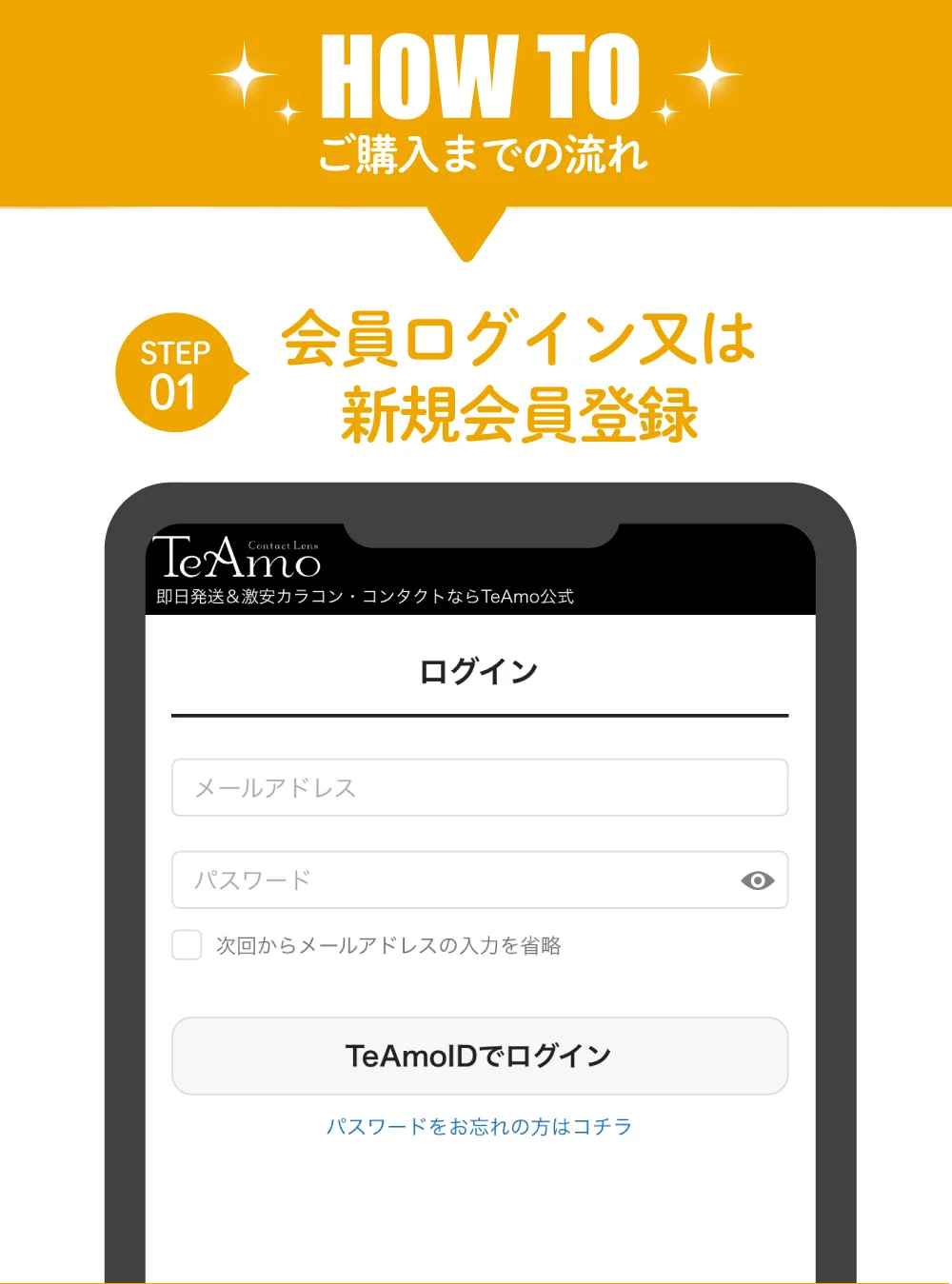 STEP 01) 会員ログイン又は新規会員登録