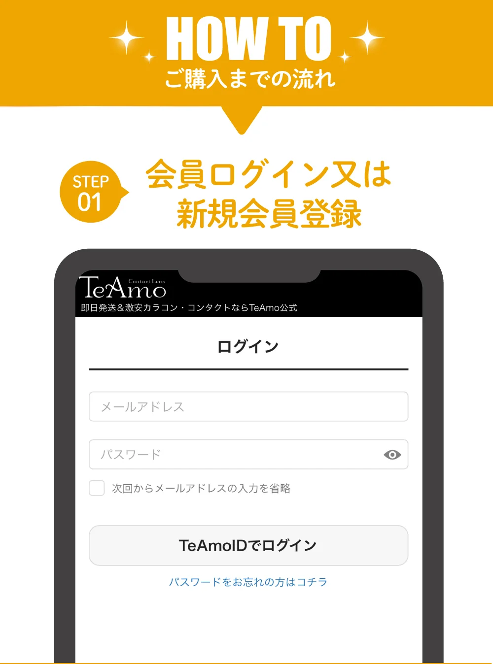 STEP 01) 会員ログイン又は新規会員登録