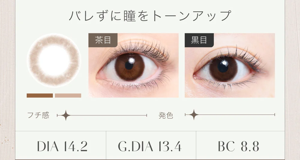 バレずに瞳をトーンアップ