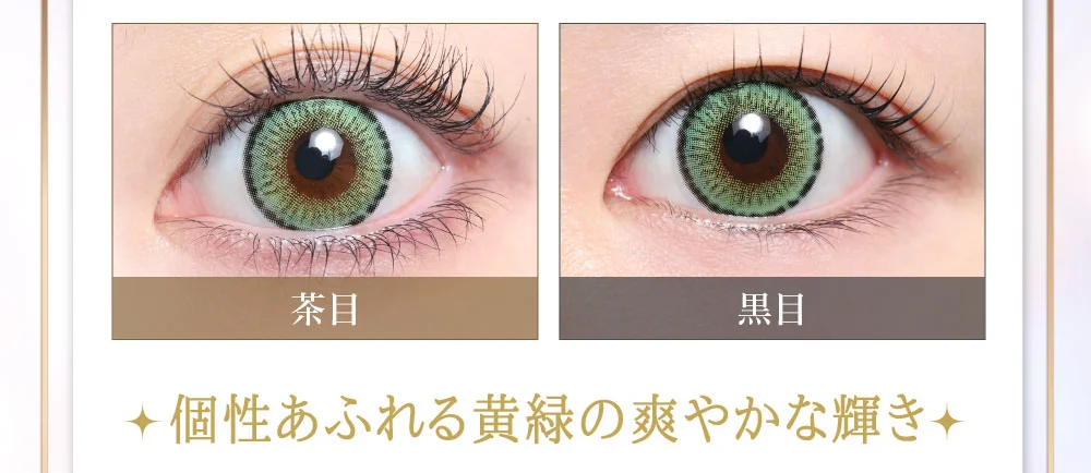 個性あふれる黄緑の爽やかな輝き