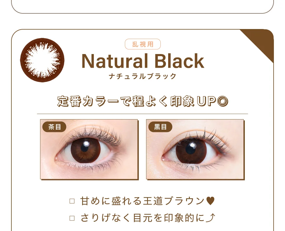 ナチュラルブラック 14.5mm（乱視用）紹介