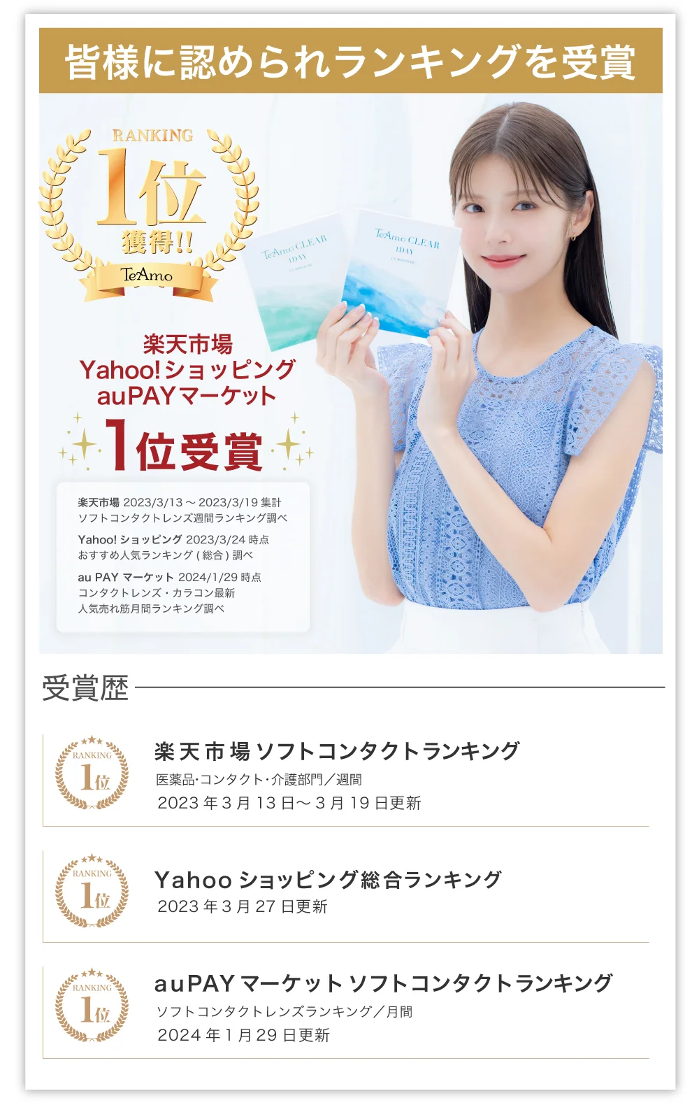 ランキング1位獲得