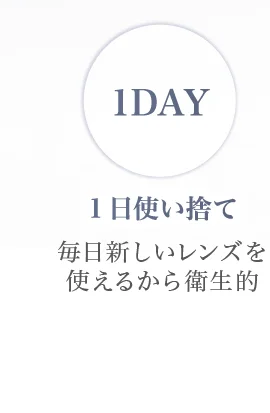 1日使い捨て 毎日新しいレンズを使えるから衛生的