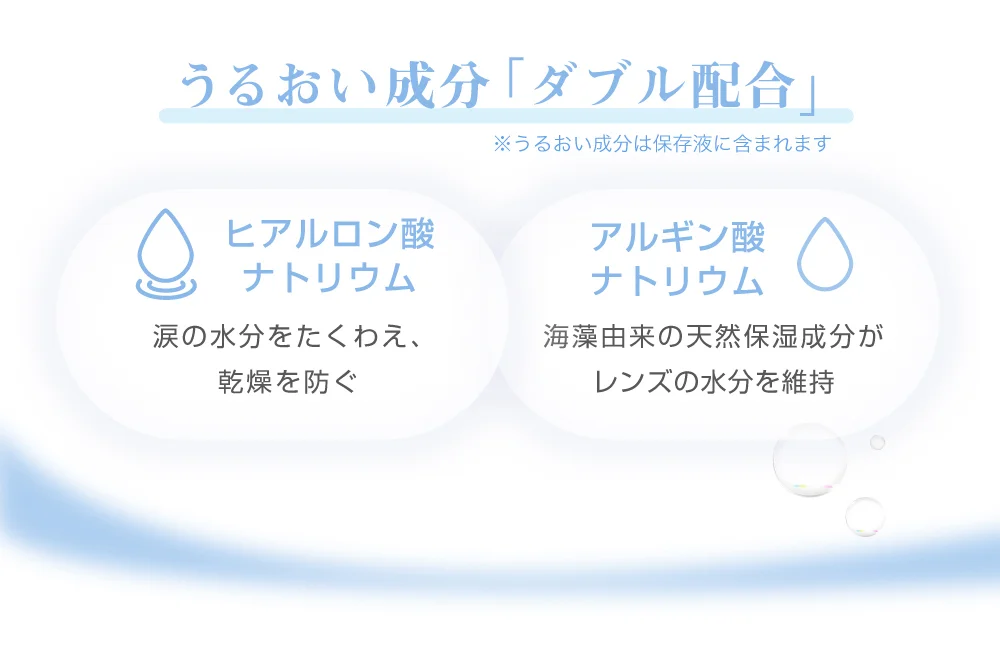 うるおい成分「ダブル配合」