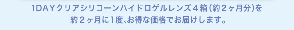 TeAmo CLEAR 1DAY シリコーン 定期便説明文