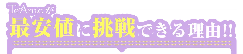 TeAmoが最安値に挑戦できる理由