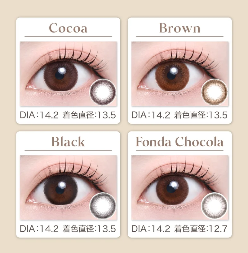 1DAYサークルタイプカラコンのレンズ一覧