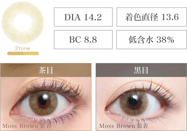 モスブラウン（1MONTH）｜即日発送＆激安カラコン・コンタクトなら 