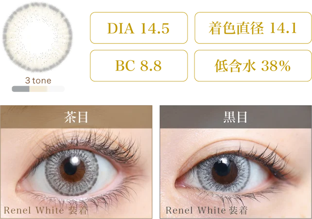 レネルスカイブルー｜即日発送＆激安カラコン・コンタクトならTeAmo公式