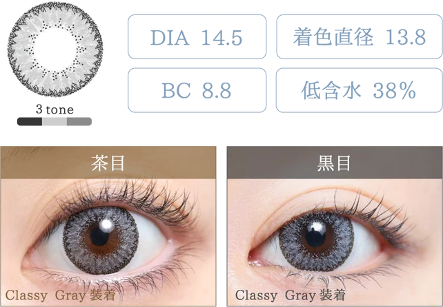 クラッシーグレー｜即日発送＆激安カラコン・コンタクトなら